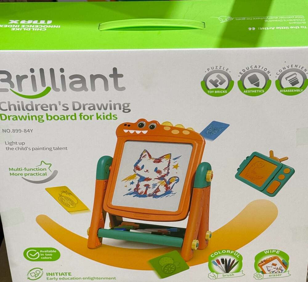 Easel For Kids, Kids Blackboard, Adjustable 3 in 1 Easel For Toddler, – ,